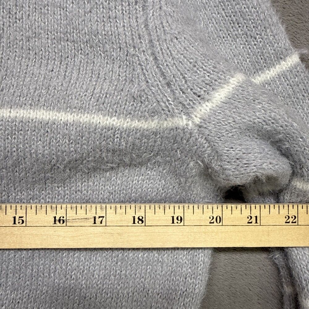 Target Women's Grey Stripe Sweater S NWT Recycled Polyester Pullover New - Picture 8 of 9